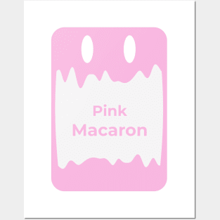 pink macaron Posters and Art